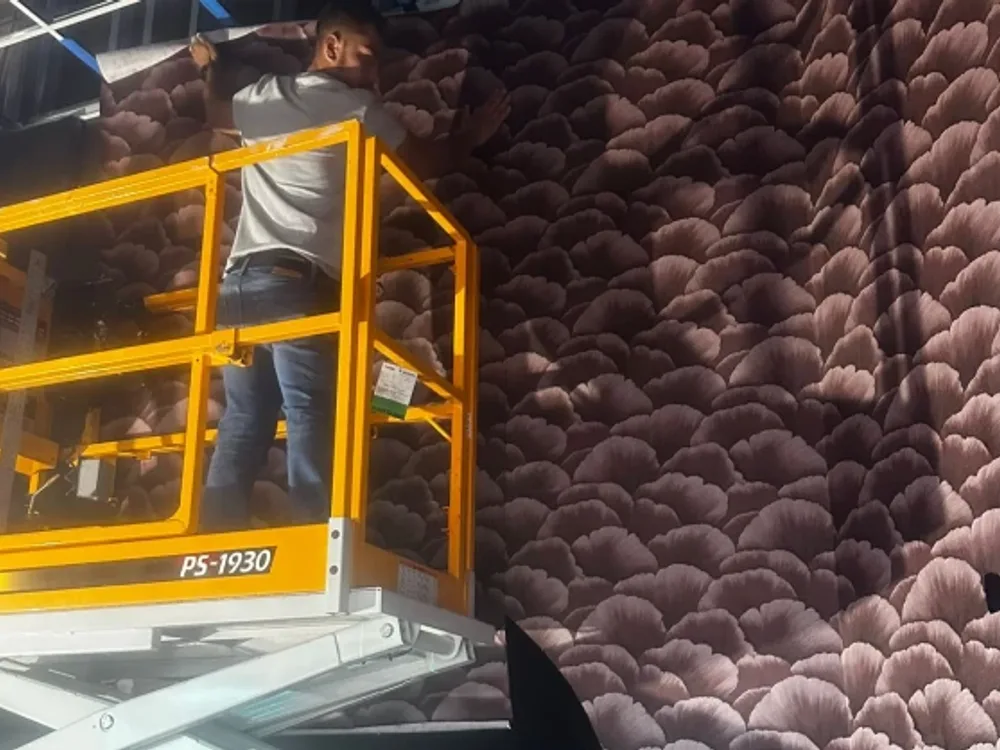 Commercial wallpaper installation project by RCP Wallpaper