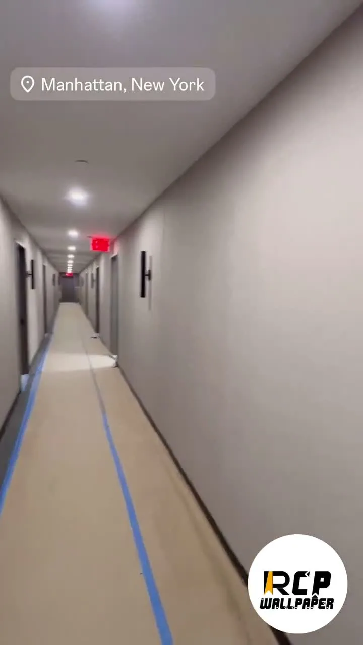 Commercial wallpaper installation